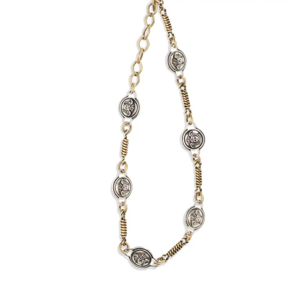 Versace Silver Brass Necklace