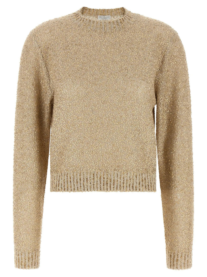 Brunello Cucinelli Gold Linen Cardigan