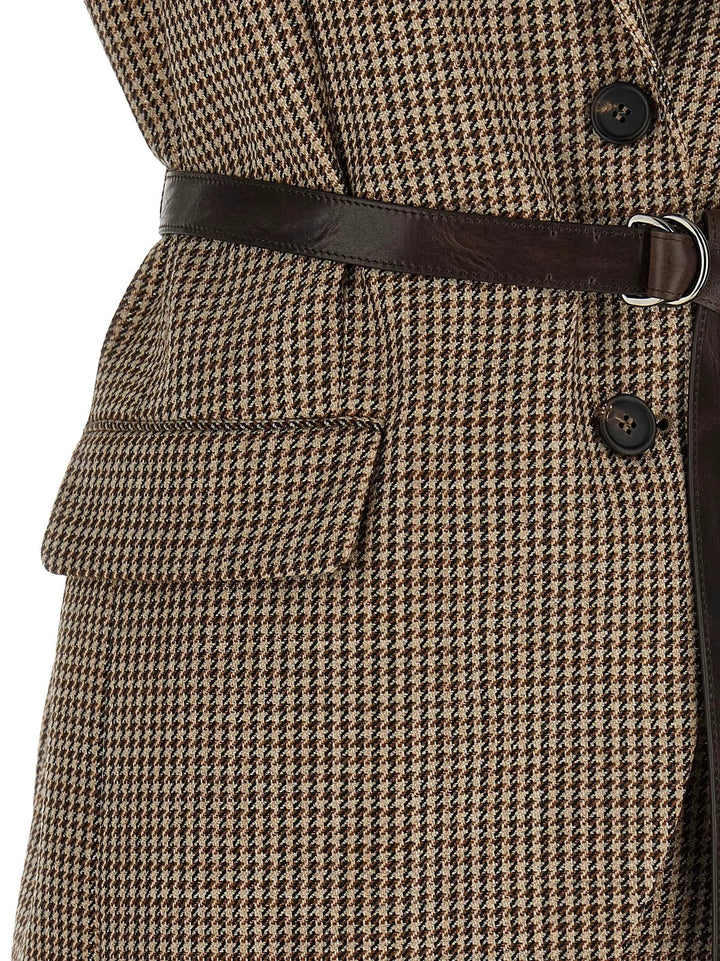 Brunello Cucinelli Beige Virgin Wool Sleeveless Jacket