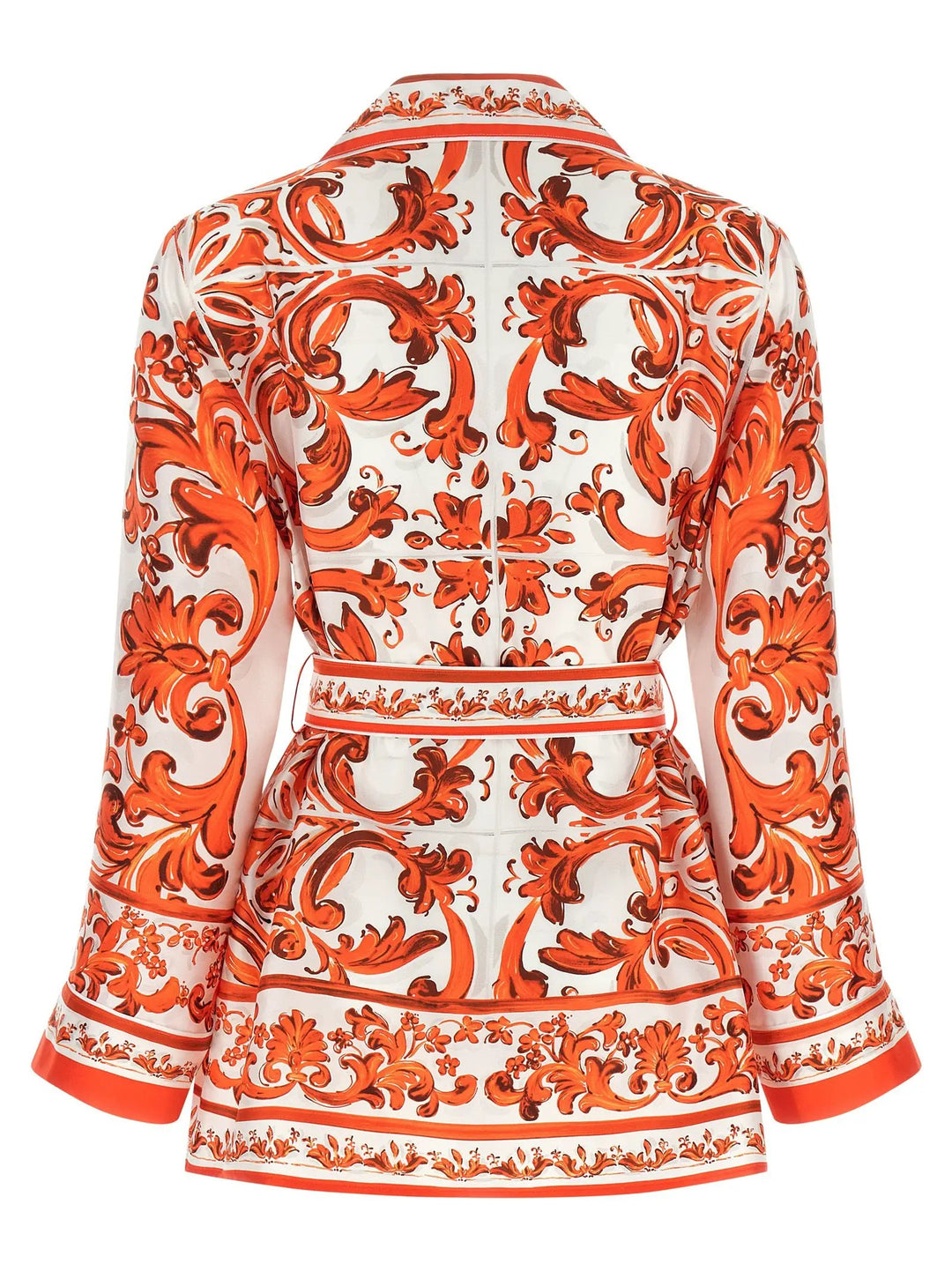 Dolce &amp; Gabbana Orange Silk Blouse