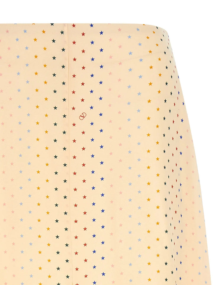 Valentino Garavani Sample Sale | Valentino Garavani Multicolor Silk Midi Skirt - | Designer outlet
