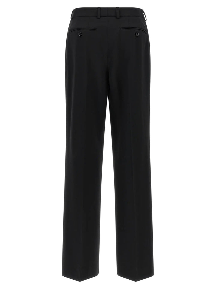 Dolce &amp; Gabbana Black Virgin Wool Casual Pants