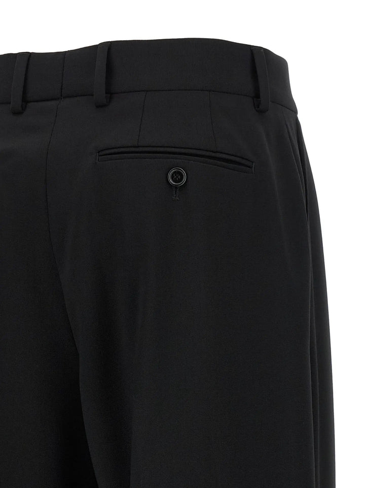 Dolce &amp; Gabbana Black Virgin Wool Casual Pants