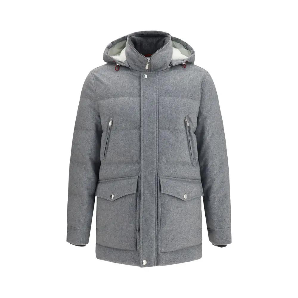 Brunello Cucinelli Sample Sale | Brunello Cucinelli Gray Cashmere Full-Length Jacket - | Designer outlet