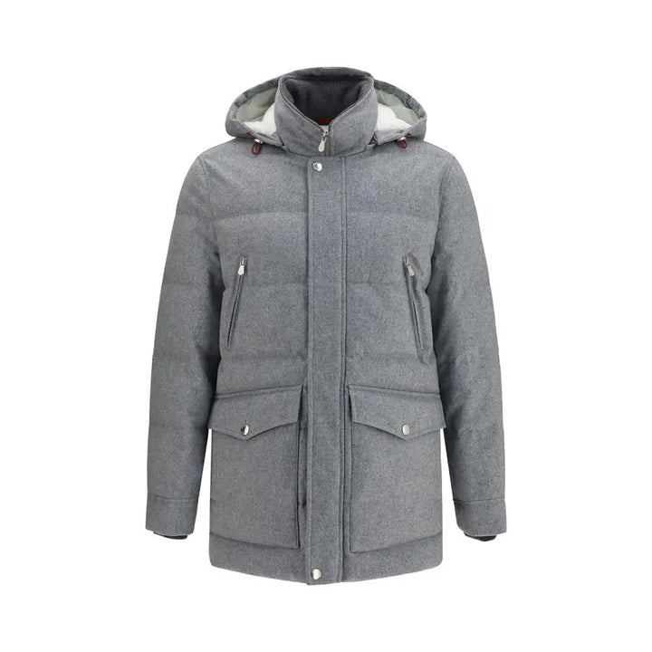 Brunello Cucinelli Sample Sale | Brunello Cucinelli Gray Cashmere Full-Length Jacket - | Designer outlet