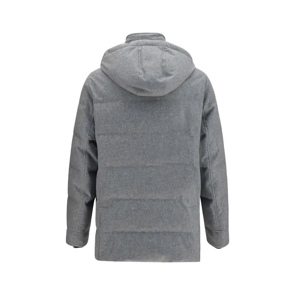 Brunello Cucinelli Sample Sale | Brunello Cucinelli Gray Cashmere Full-Length Jacket - | Designer outlet