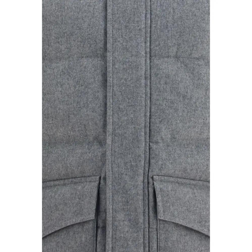 Brunello Cucinelli Sample Sale | Brunello Cucinelli Gray Cashmere Full-Length Jacket - | Designer outlet