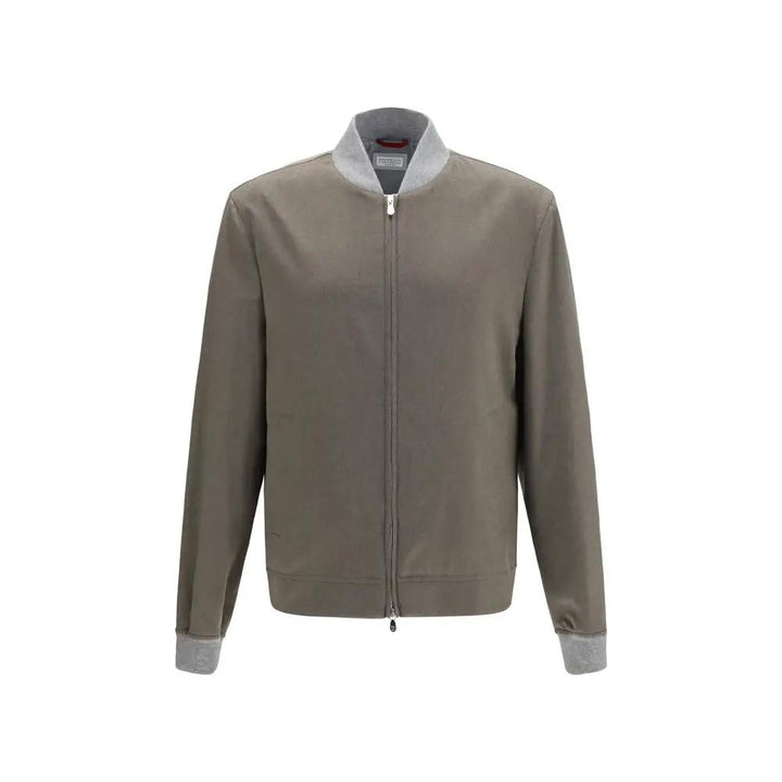 Brunello Cucinelli Sample Sale | Brunello Cucinelli Bicolor Cashmere Bomber - | Designer outlet