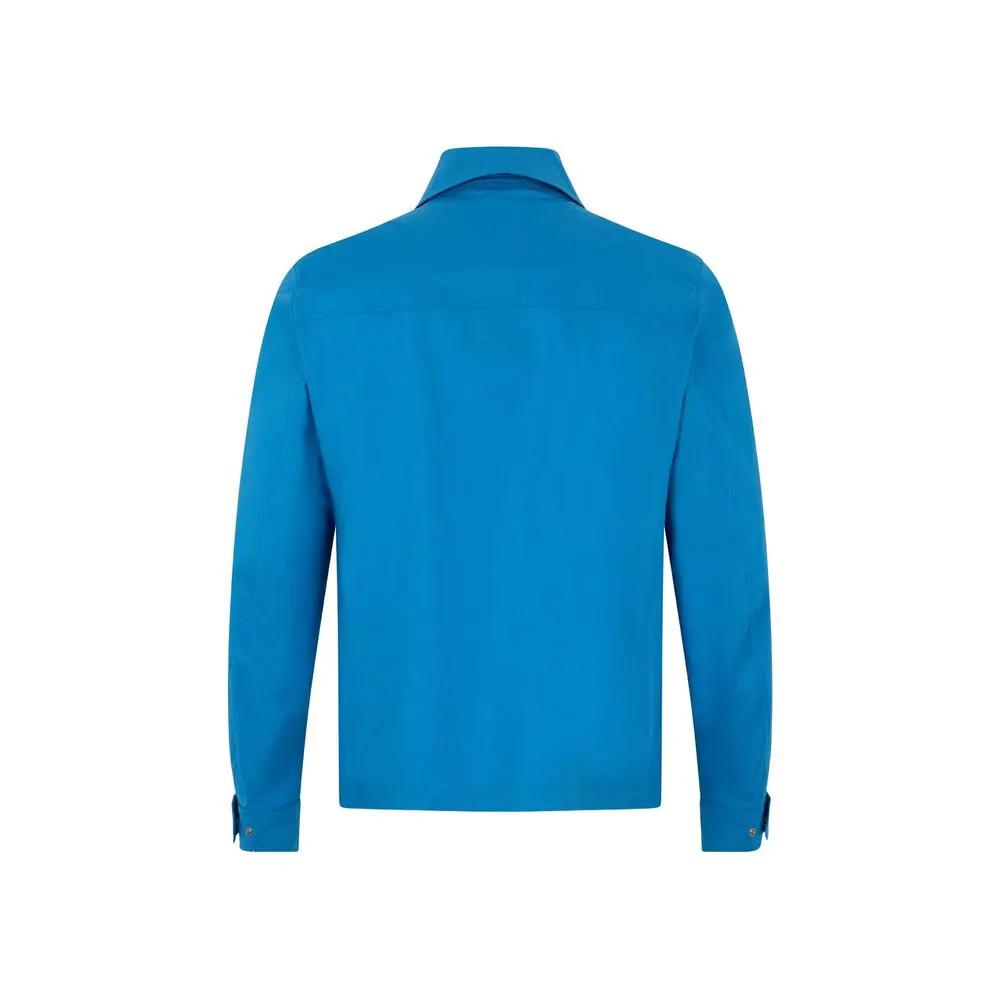 Herno Sample Sale | Herno Blue Cotton Full-Length Jacket - | Designer outlet