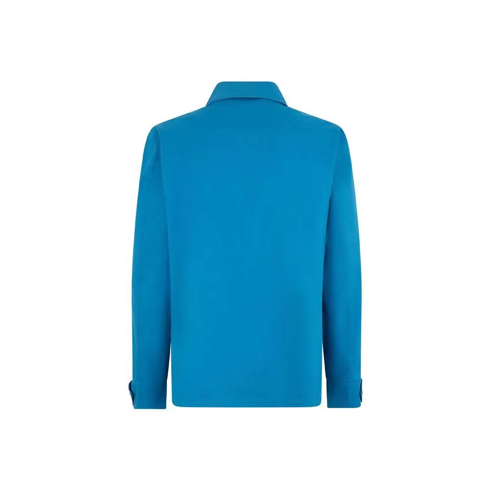 Herno Sample Sale | Herno Blue Cotton Full-Length Jacket - | Designer outlet