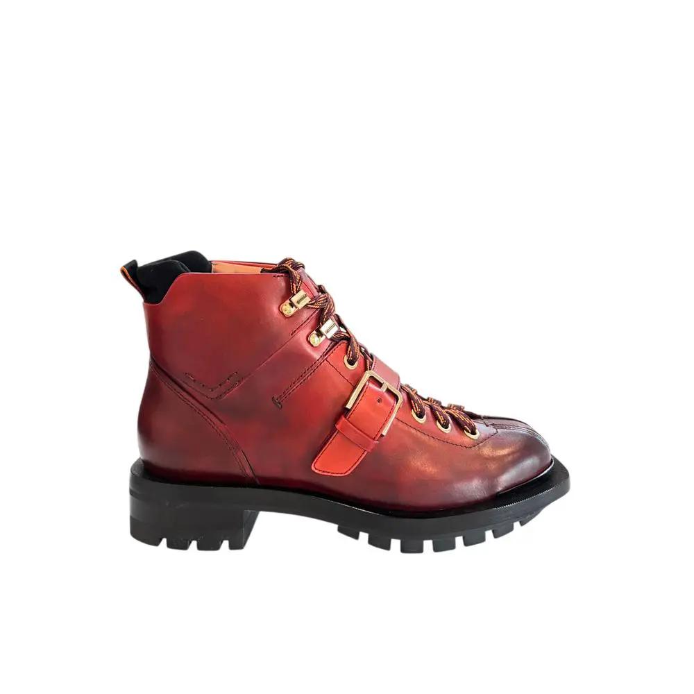 Santoni Sample Sale | Santoni Red Leather Women Boot - | Designer outlet