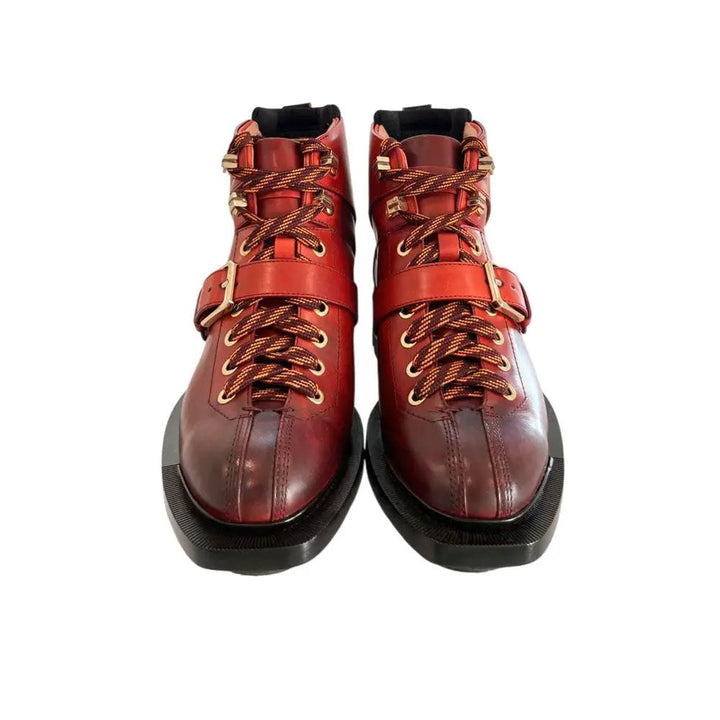 Santoni Sample Sale | Santoni Red Leather Women Boot - | Designer outlet