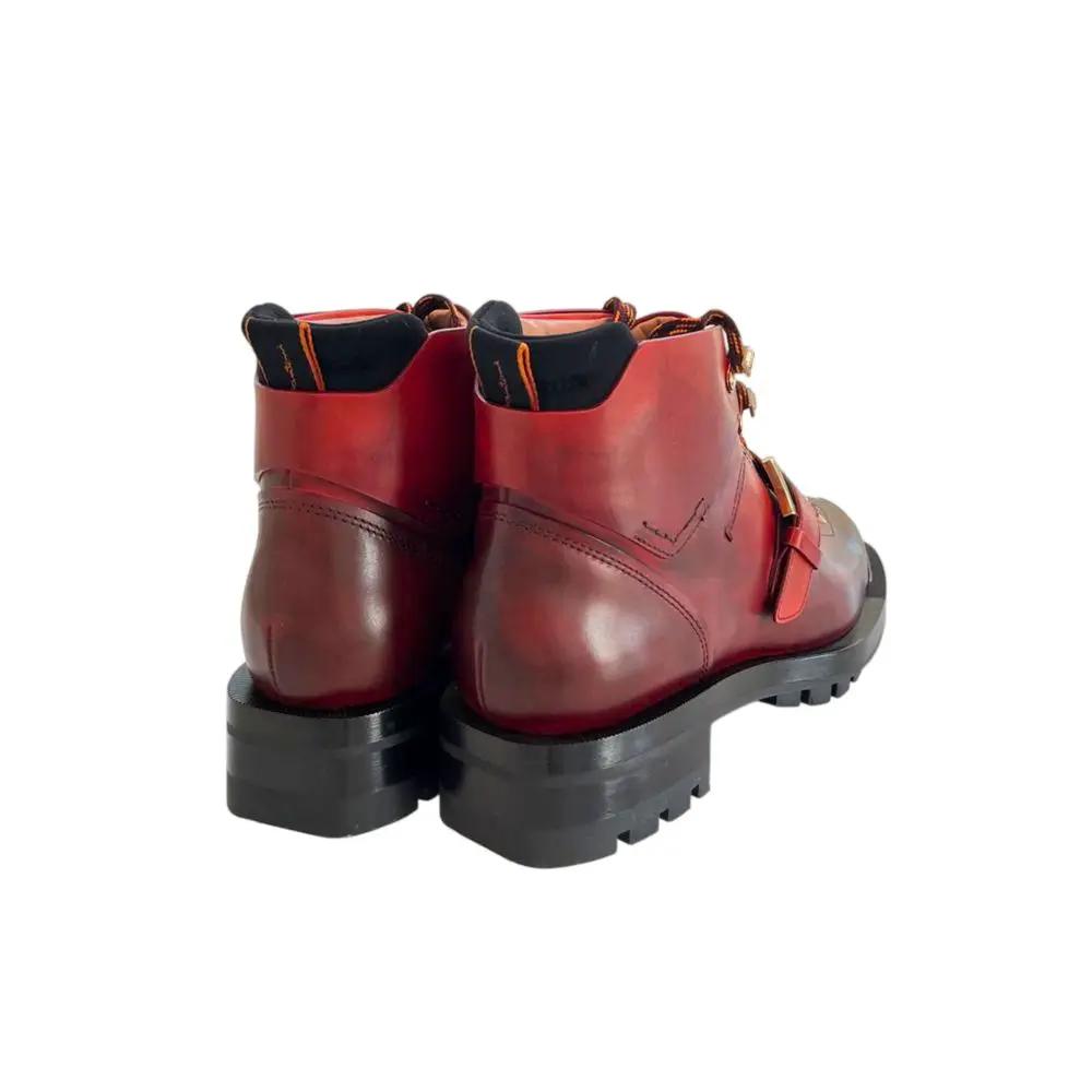 Santoni Sample Sale | Santoni Red Leather Women Boot - | Designer outlet