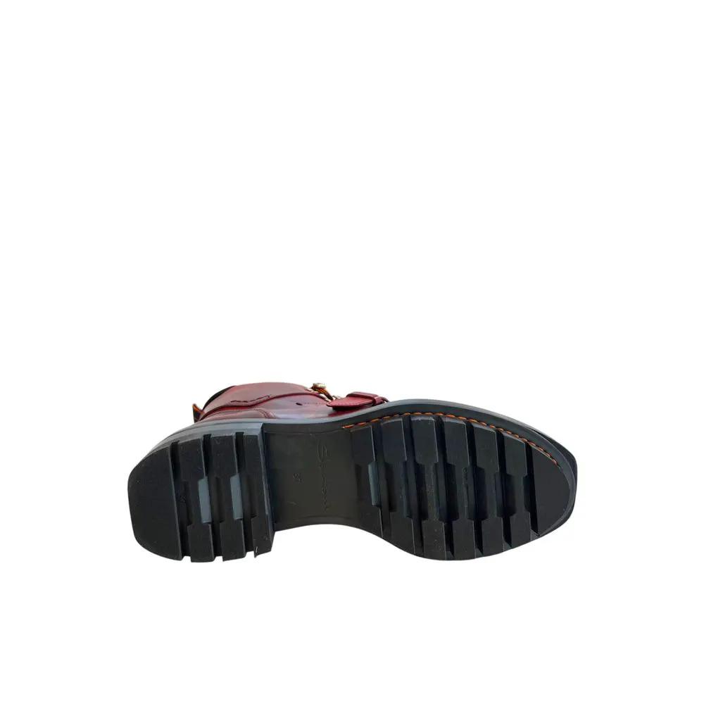 Santoni Sample Sale | Santoni Red Leather Women Boot - | Designer outlet