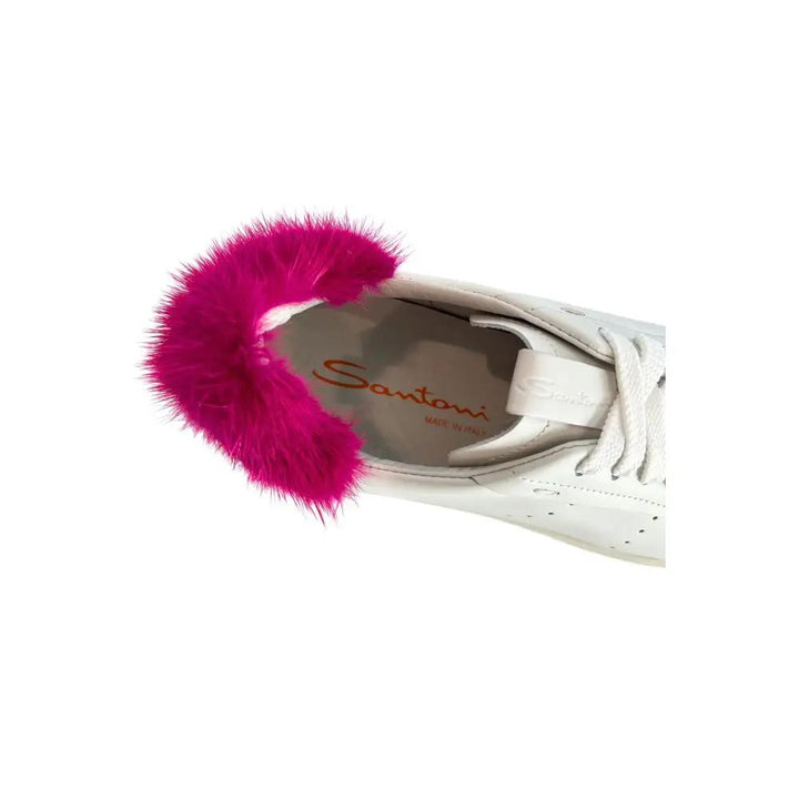 Santoni Sample Sale | Santoni White Leather Women Sneakers - | Designer outlet