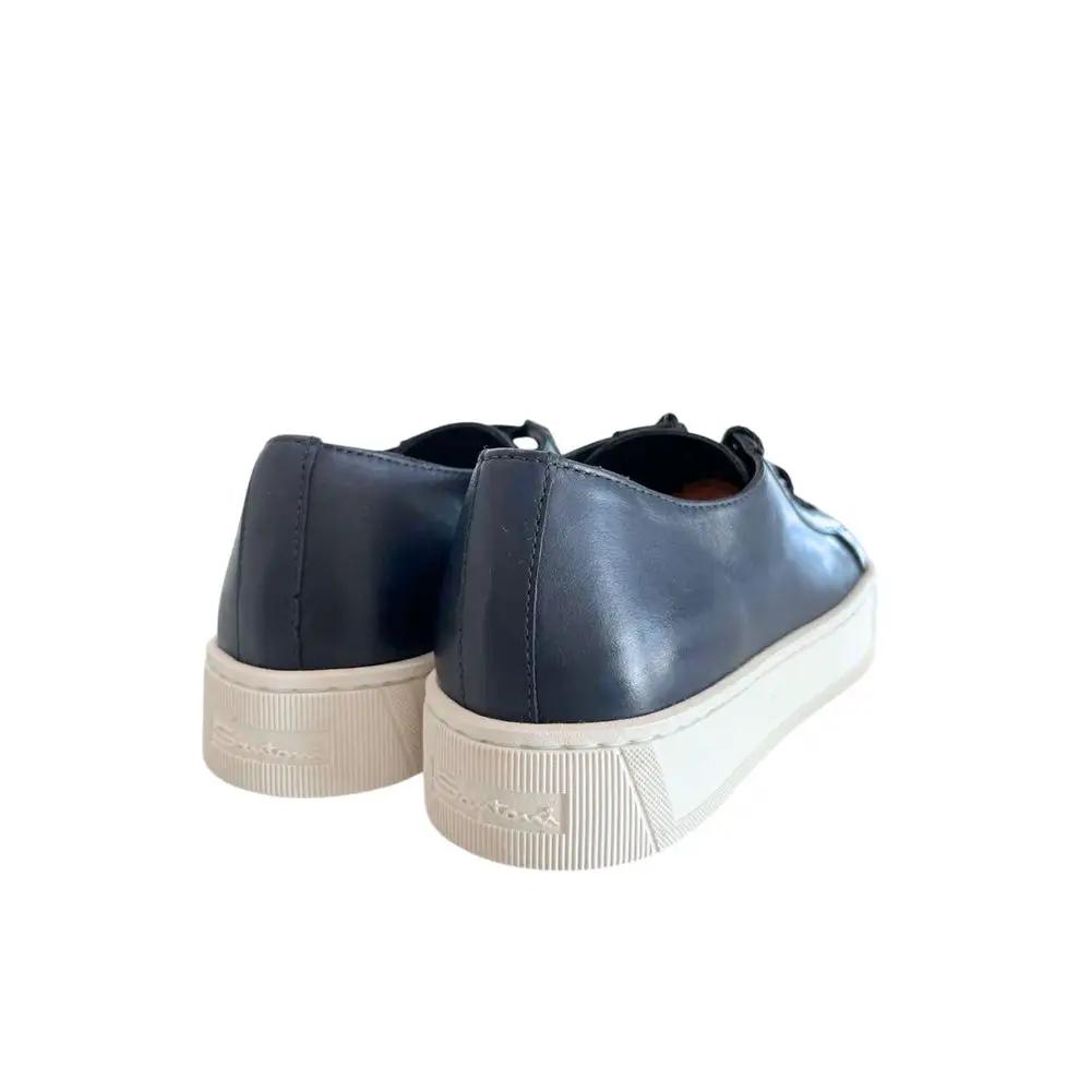 Santoni Sample Sale | Santoni Blue Leather Women Sneaker - | Designer outlet