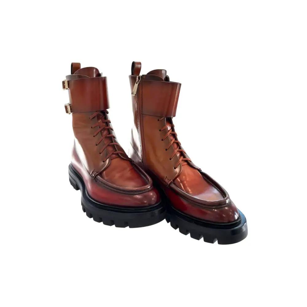 Santoni Sample Sale | Santoni Red Leather Women Boots - | Designer outlet