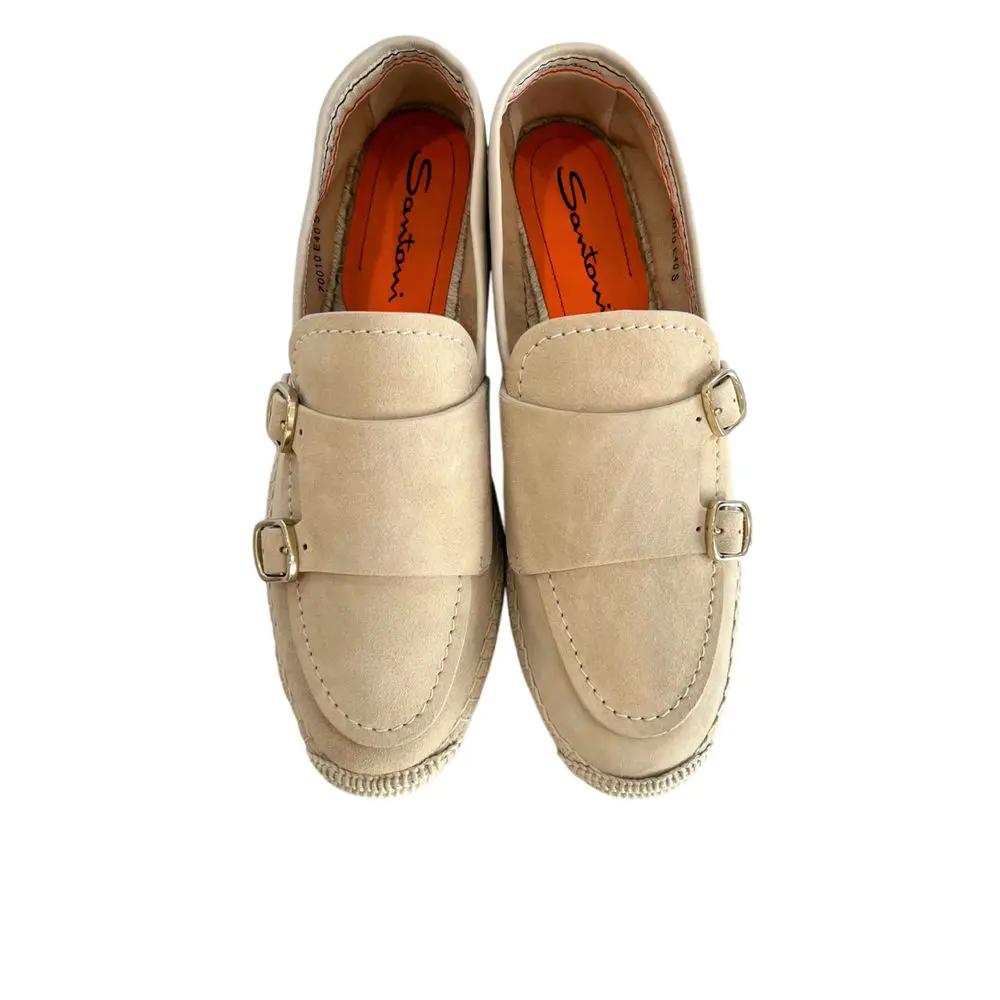 Santoni Sample Sale | Santoni Beige Leather Women Sandal - | Designer outlet
