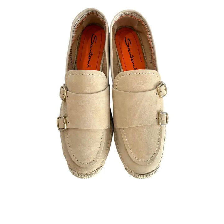 Santoni Sample Sale | Santoni Beige Leather Women Sandal - | Designer outlet