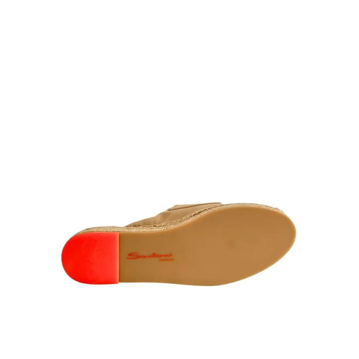 Santoni Sample Sale | Santoni Beige Leather Women Sandal - | Designer outlet