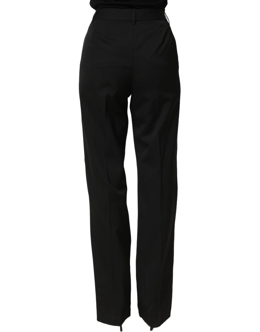 Dolce &amp; Gabbana Sample Sale | Dolce &amp; Gabbana Black High Waist Straight Dress Trouser Pants - | Designer outlet