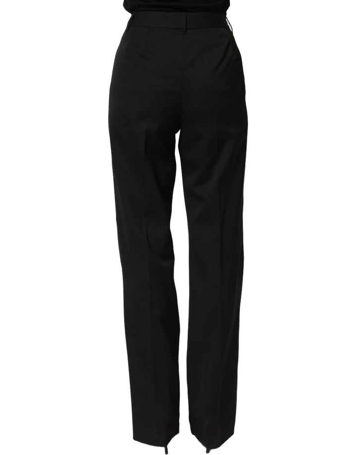 Dolce &amp; Gabbana Sample Sale | Dolce &amp; Gabbana Black High Waist Straight Dress Trouser Pants - | Designer outlet