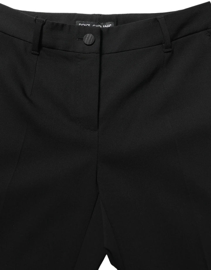 Dolce &amp; Gabbana Black HighWaist Straight Dress Trouser Pants