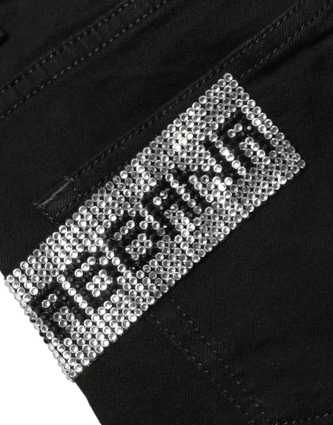Dolce &amp; Gabbana Black Grace Rhinestone HighWaist Denim Jeans