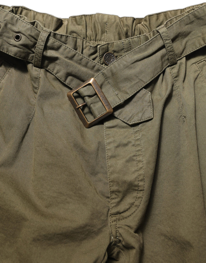 Dolce &amp; Gabbana Olive Green High Waist Cargo Trouser Pants