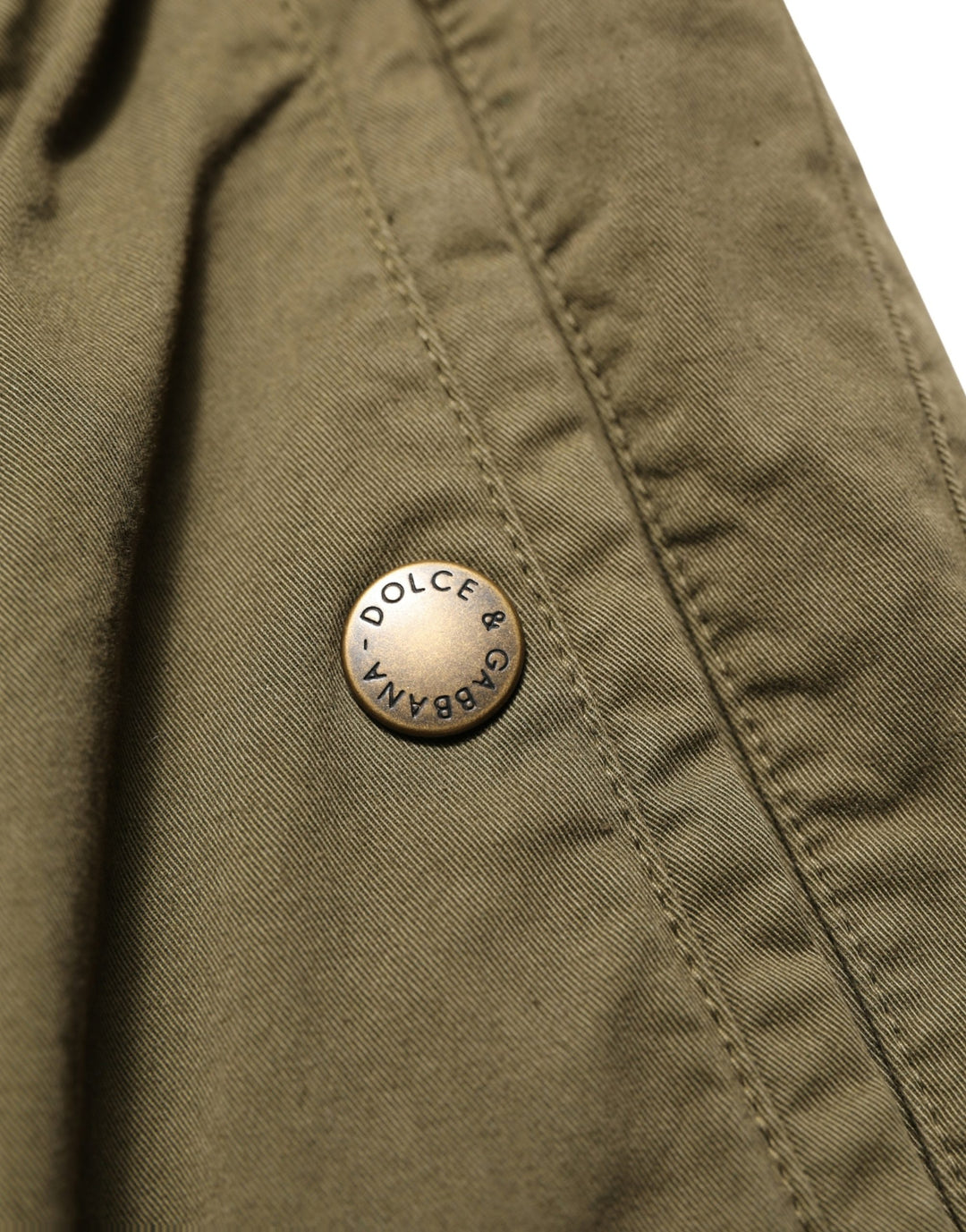 Dolce &amp; Gabbana Olive Green High Waist Cargo Trouser Pants