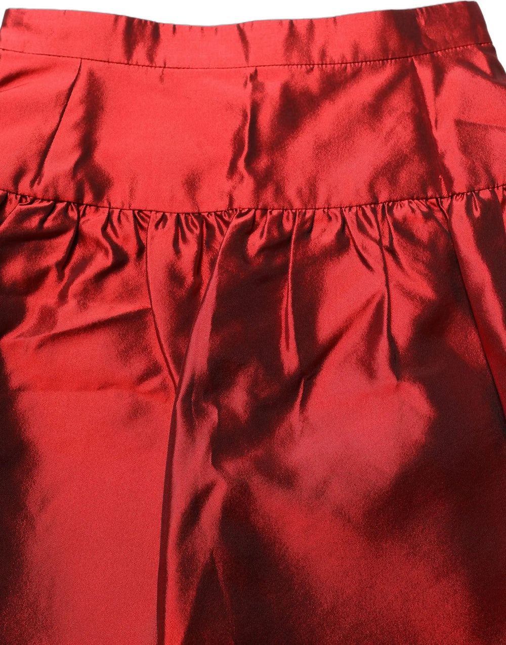 Dolce & Gabbana Sample Sale | Dolce & Gabbana Red Silk Satin Bubble High Waist Mini Skirt - | Designer outlet
