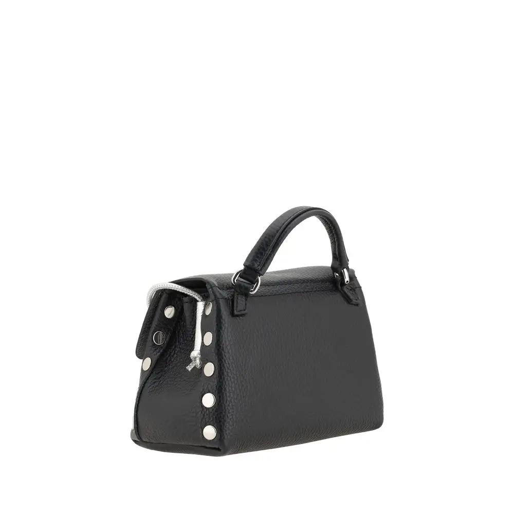 Zanellato Sample Sale | Zanellato Black Calf Leather Bos Taurus Shoulder Bag - | Designer outlet