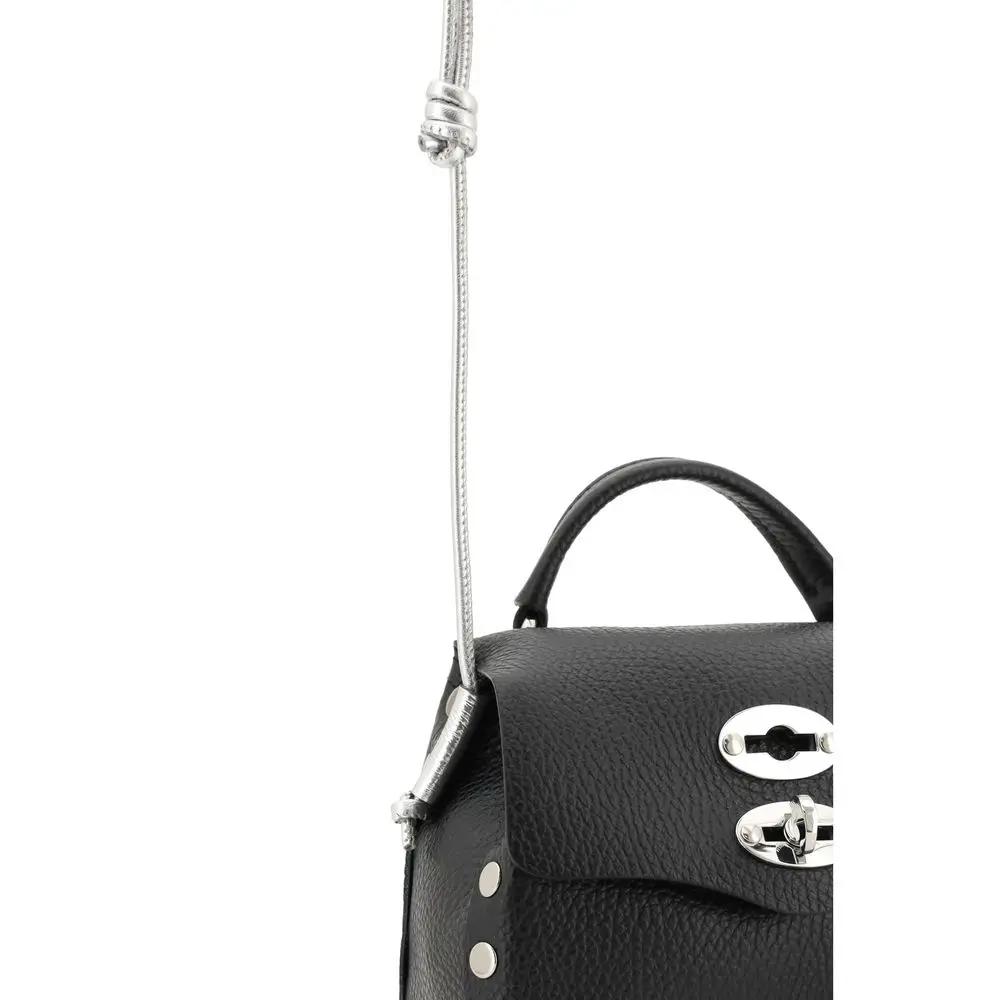 Zanellato Sample Sale | Zanellato Black Calf Leather Bos Taurus Shoulder Bag - | Designer outlet