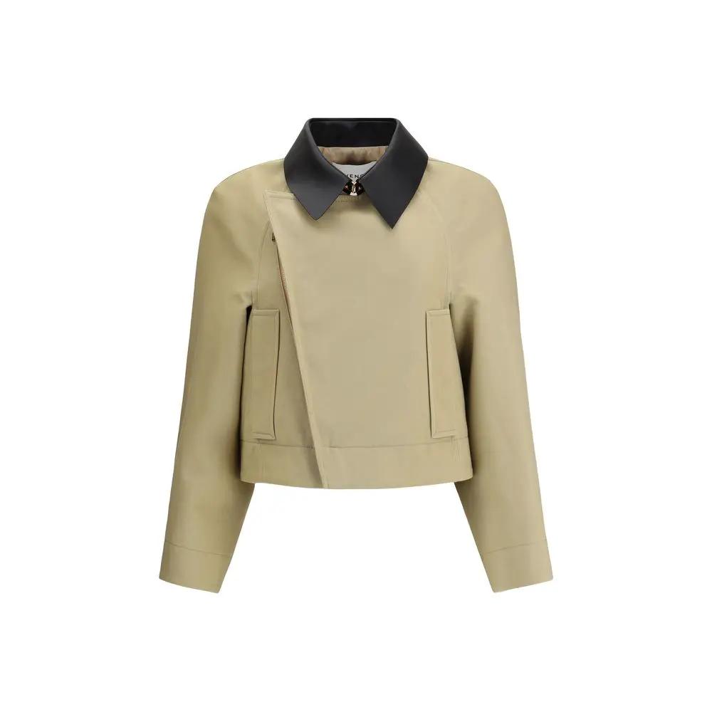 Givenchy Sample Sale | Givenchy Beige Cotton Leather Jacket - | Designer outlet
