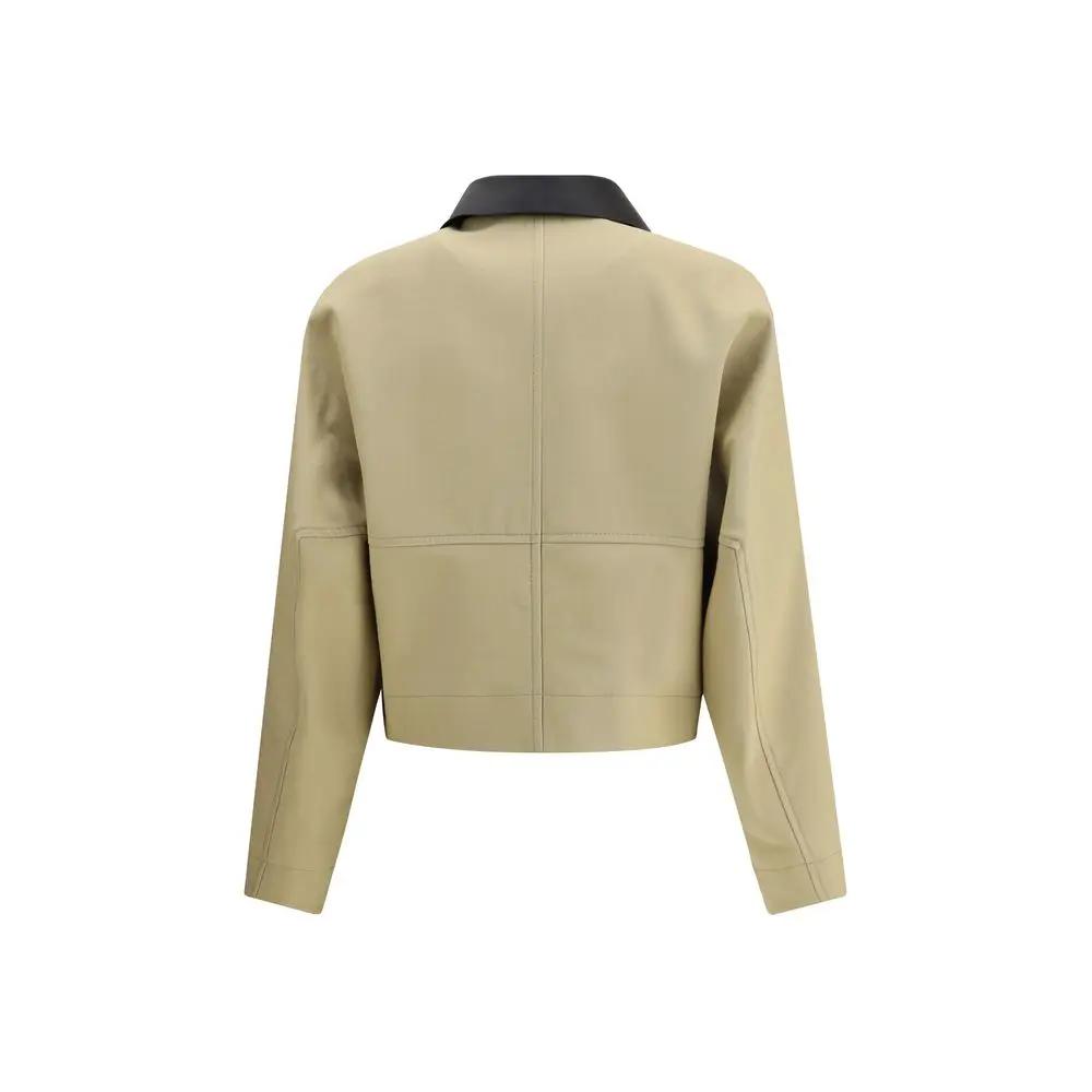 Givenchy Sample Sale | Givenchy Beige Cotton Leather Jacket - | Designer outlet