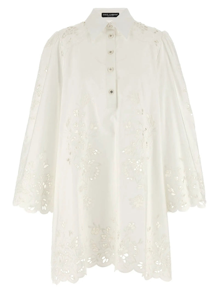 Dolce &amp; Gabbana White Cotton Short Dress