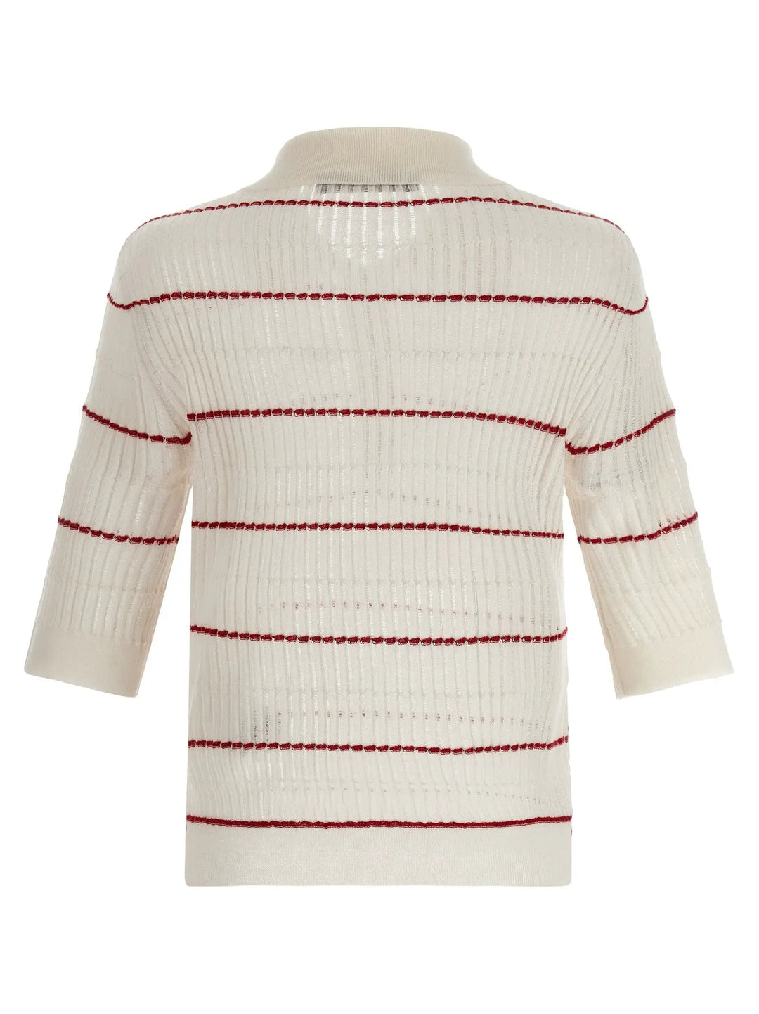 Max Mara White Silk Polo Shirt
