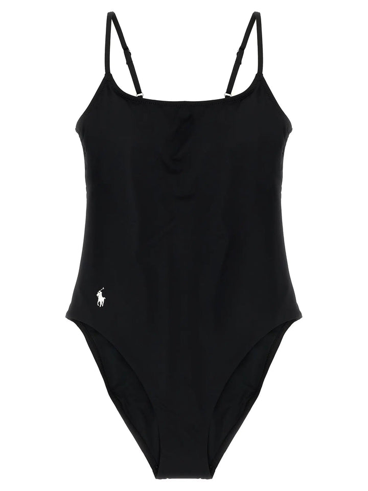 Polo Ralph Lauren Sample Sale | Polo Ralph Lauren Black Nylon One-Piece Swimsuit - | Designer outlet