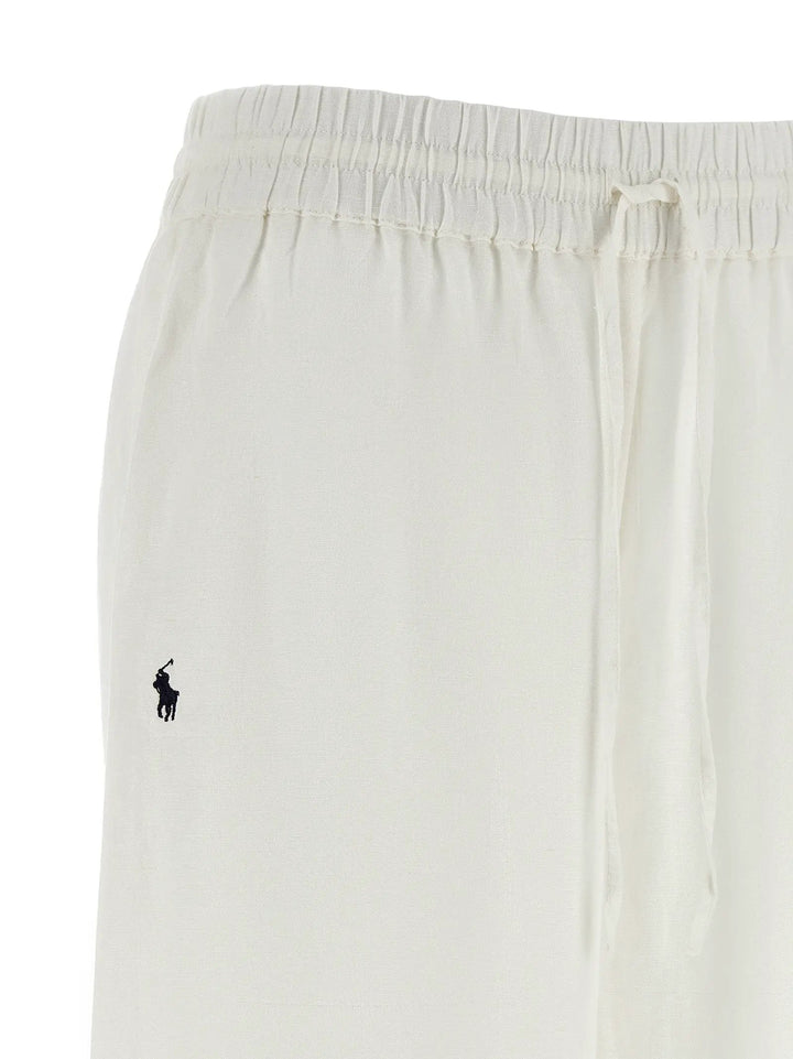 Polo Ralph Lauren White Linen Casual Pants