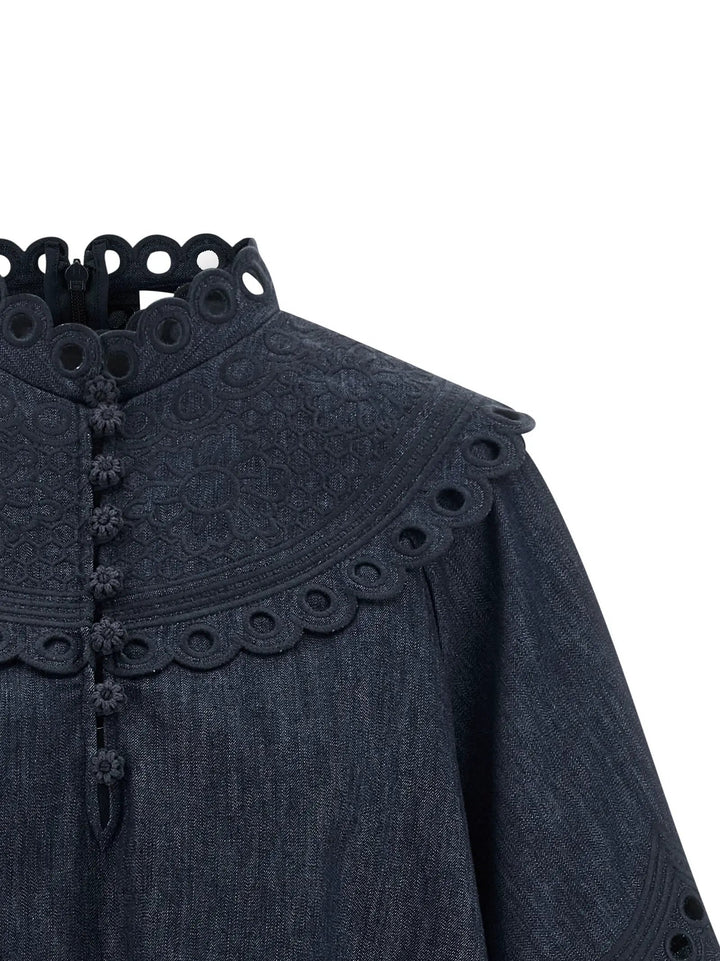 Zimmermann Blue Cotton Blouse