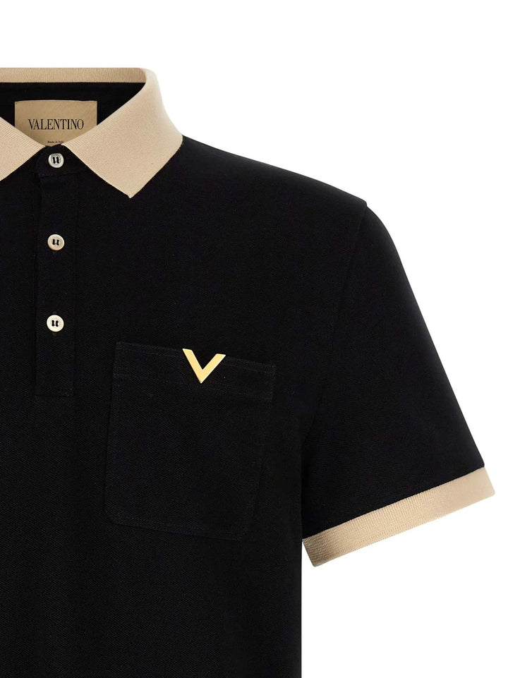 Valentino Garavani Sample Sale | Valentino Garavani Bicolor Cotton Polo Shirt - | Designer outlet