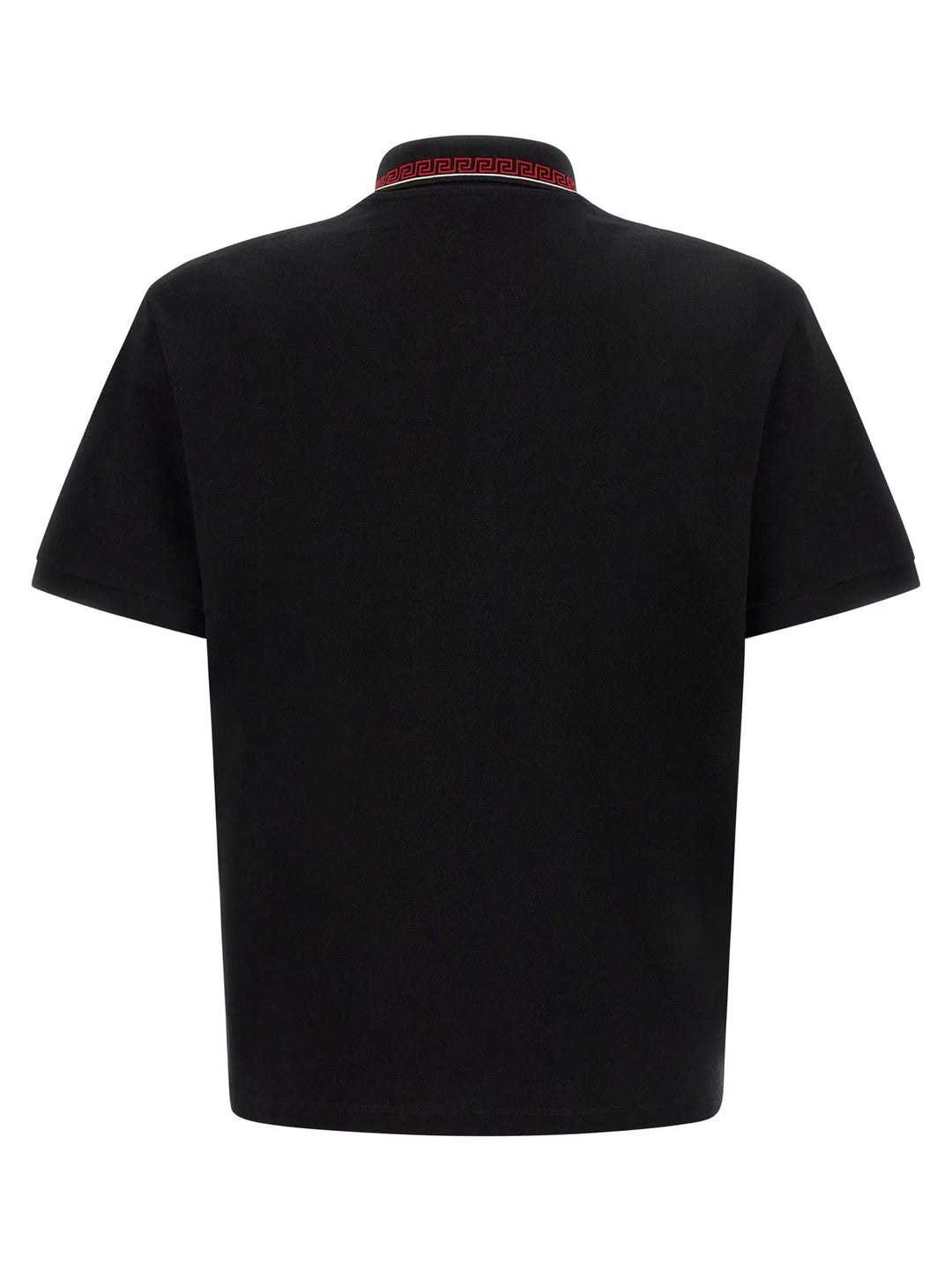 Versace Black Cotton Polo Shirt