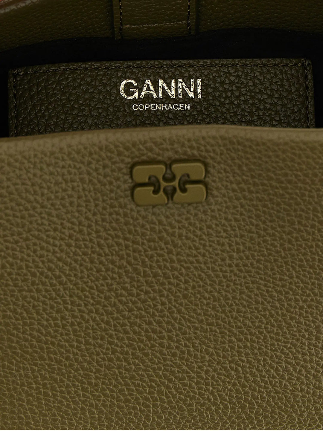 Ganni Bicolor Polyester Handbag