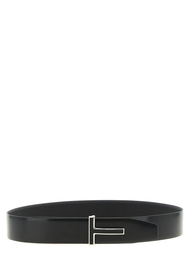 Tom Ford Black Calfskin Regular Belt