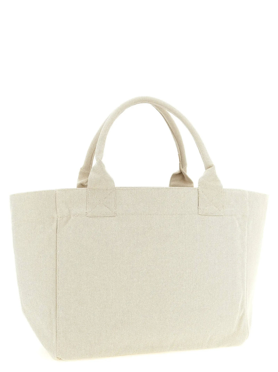 Ganni Beige Recycled Cotton Tote Bag