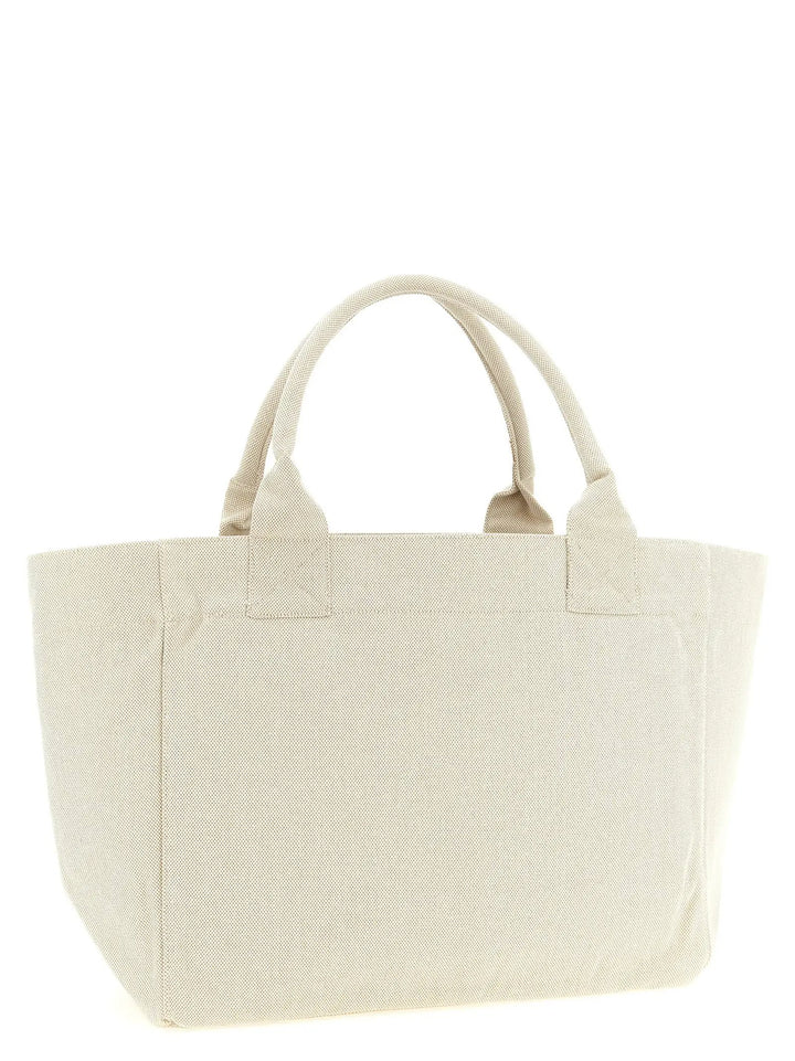 Ganni Beige Recycled Cotton Tote Bag
