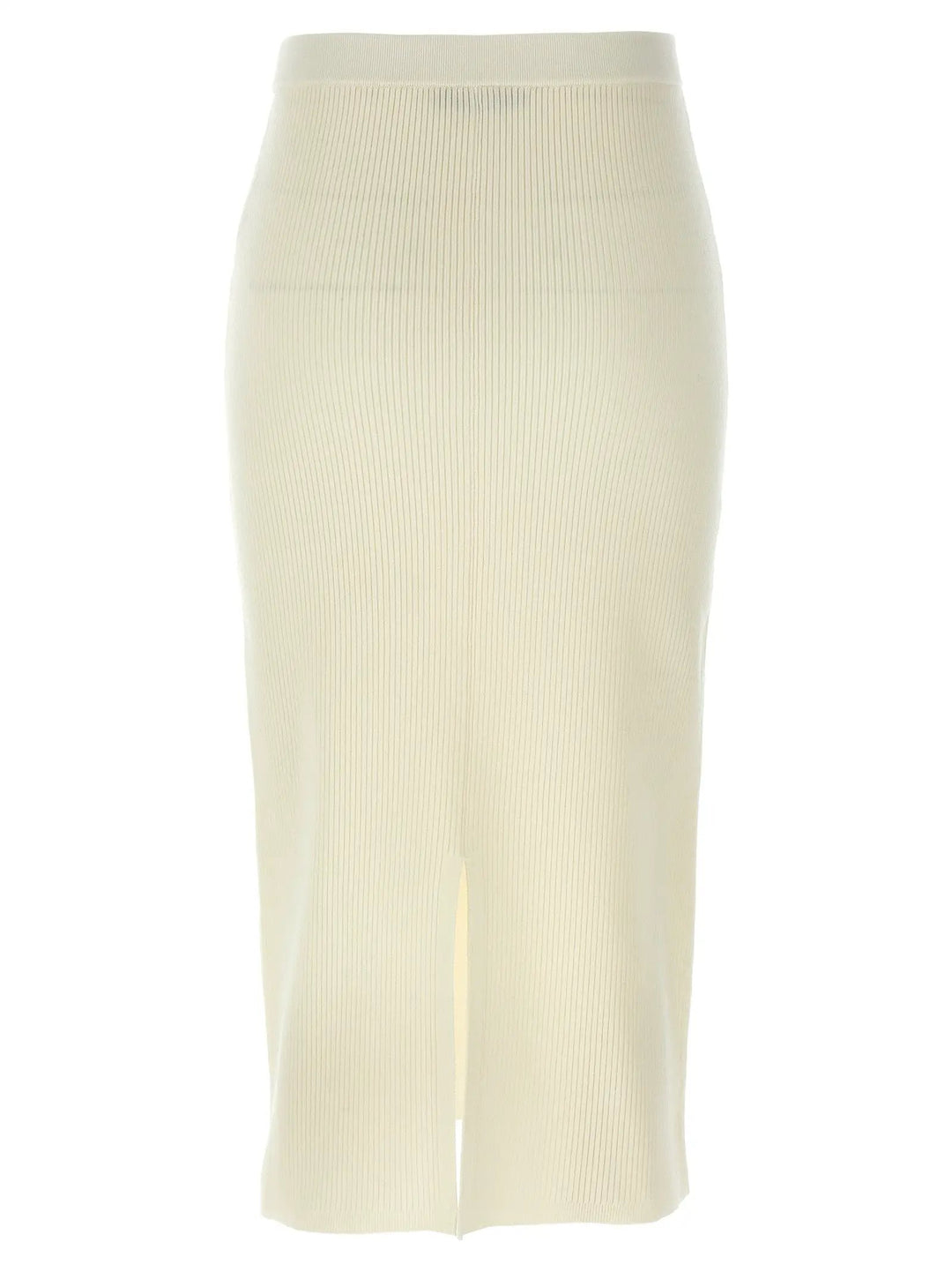 Alessandra Rich White Wool Midi Skirt