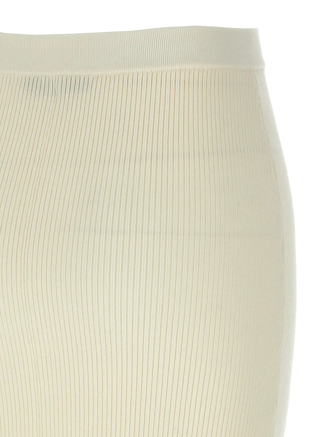 Alessandra Rich White Wool Midi Skirt