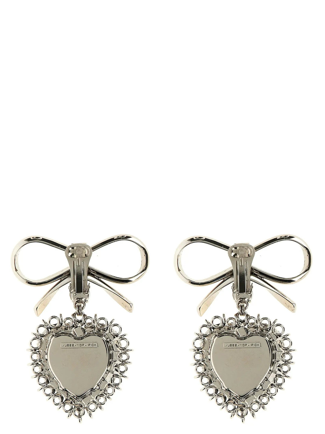 Alessandra Rich Silver Glass Earrings