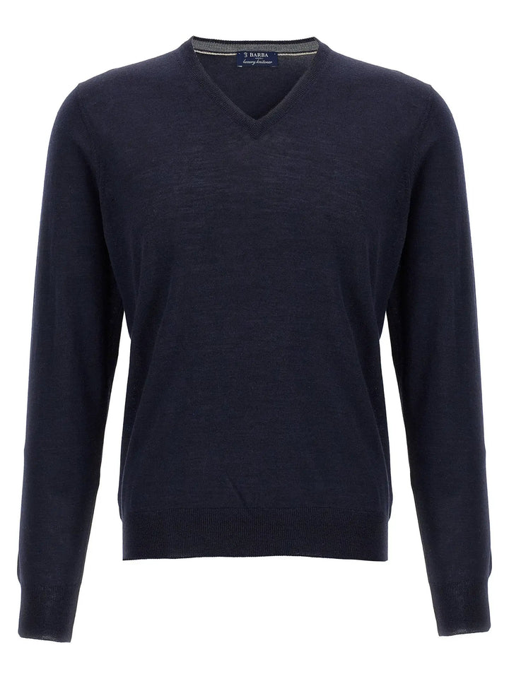 Barba Napoli Blue Wool Cardigan